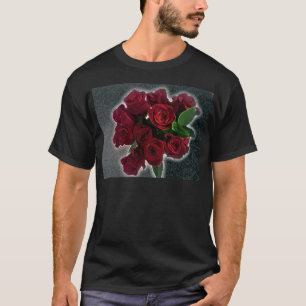 CAMISETA ROSAS ROJOS HERMOSOS