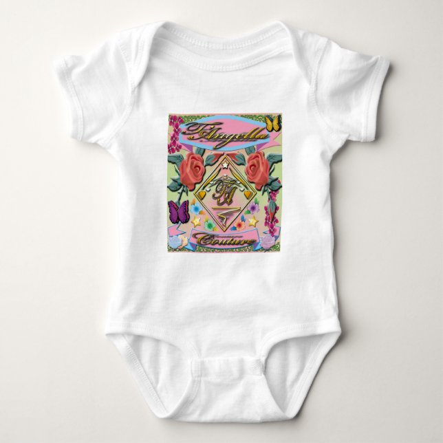 Camiseta Rosas rojos, mariposas, flores 3/4 raglán de la (Anverso)