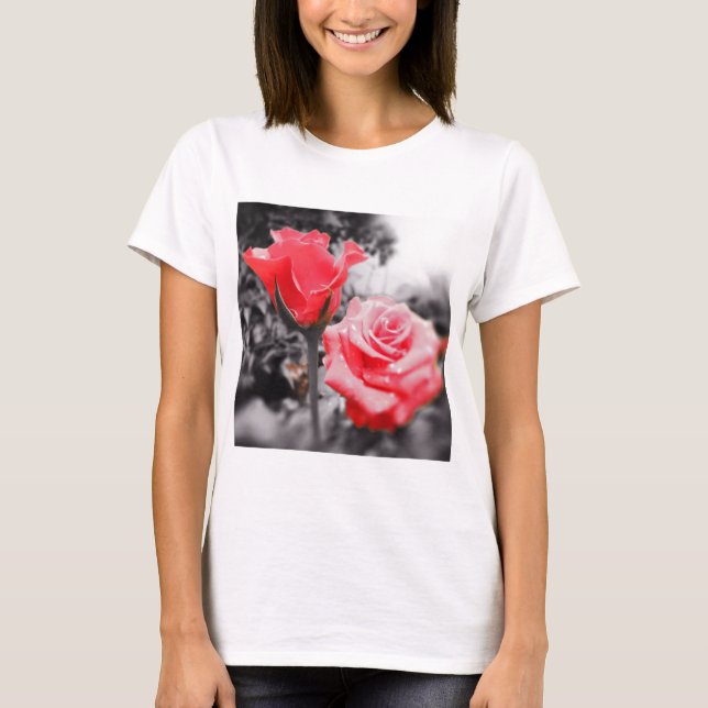 Camiseta Rosas románticos (Anverso)