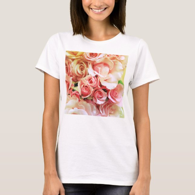 Camiseta Rosas románticos (Anverso)