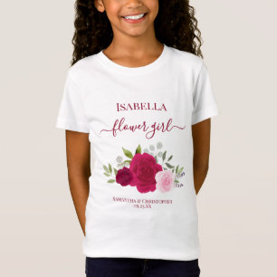 Camiseta Rosas rosadas magenta lindas regalo para niña de f