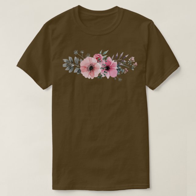 Camiseta Rosas rosas rosadas Rosas ricas (Diseño del anverso)