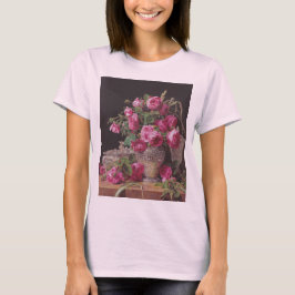 Camiseta Rosas rosas rosas (por Ferdinand Georg Waldmüller)