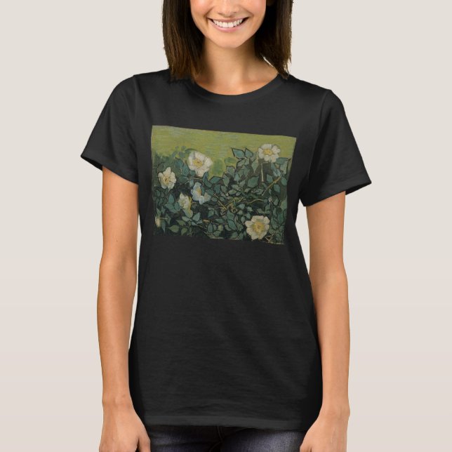 Camiseta Rosas silvestres de Vincent van Gogh (Anverso)