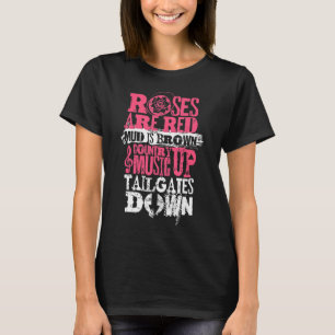 Camiseta Rosas son barro rojo es música de país marrón arri