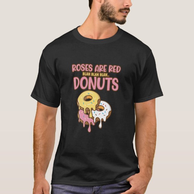 Camiseta Rosas son blah roja Donuts Baker Baking Donuts (Anverso)