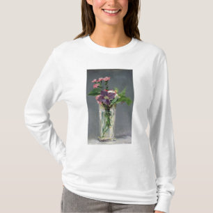 Camiseta Rosas y Clematis en un florero cristalino, 1882 de