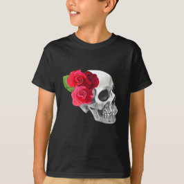 Camiseta Rosas y cráneo