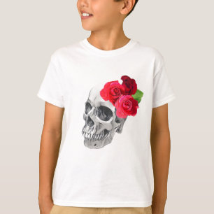 Camiseta Rosas y cráneo