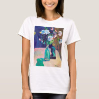 Rosas y estatuilla, Gauguin
