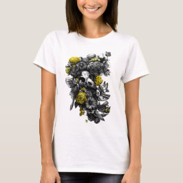 Camiseta Rosas y madres - negro y amarillo