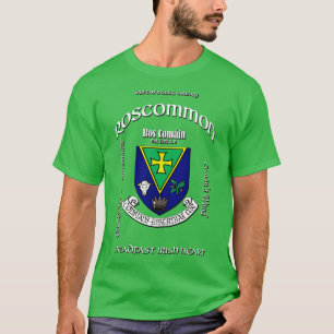 Camiseta Roscommon Ireland Escudo de Escudo de Armas de Irl
