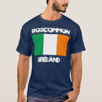 Roscommon, Irlanda con bandera irlandesa