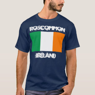 Camiseta Roscommon, Irlanda con la bandera irlandesa