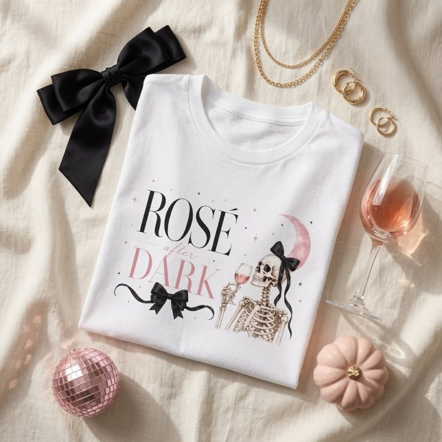Camiseta Rosé After Dark Esqueleto Halloween  (Subido por el creador)