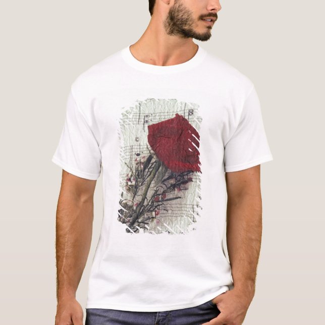 Camiseta <Rose and Music> por Kim Koza 2 (Anverso)