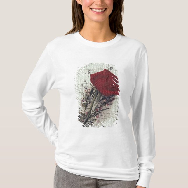 Camiseta <Rose and Music> por Kim Koza 2 (Anverso)