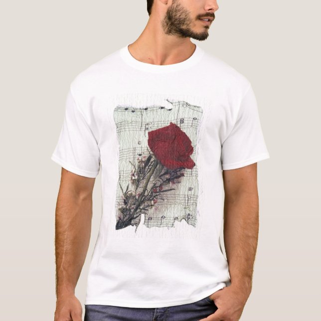 Camiseta <Rose and Music> por Kim Koza 2 (Anverso)