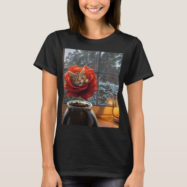 Camiseta Rose Cat Dream  (Anverso)