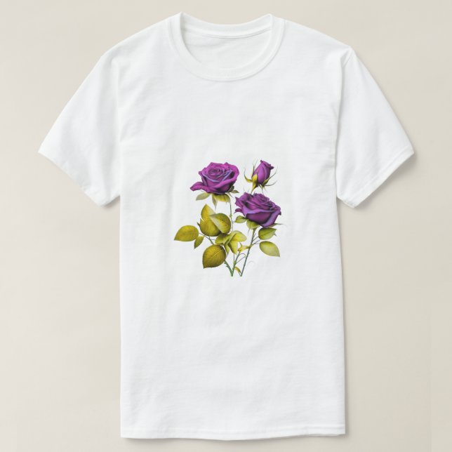 Camiseta  Rose Image -Mystical Elegance Floral Illustration (Diseño del anverso)