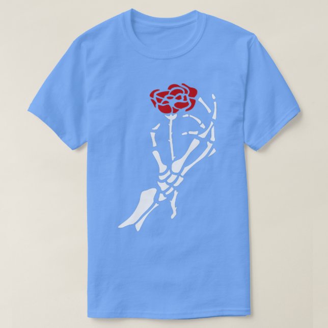 Camiseta Rose Skeleton Hand Flower Goth Gothic Aesthetic  (Diseño del anverso)