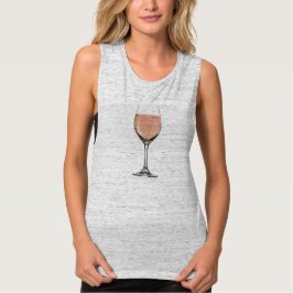 Camiseta Rosé wine glass tank
