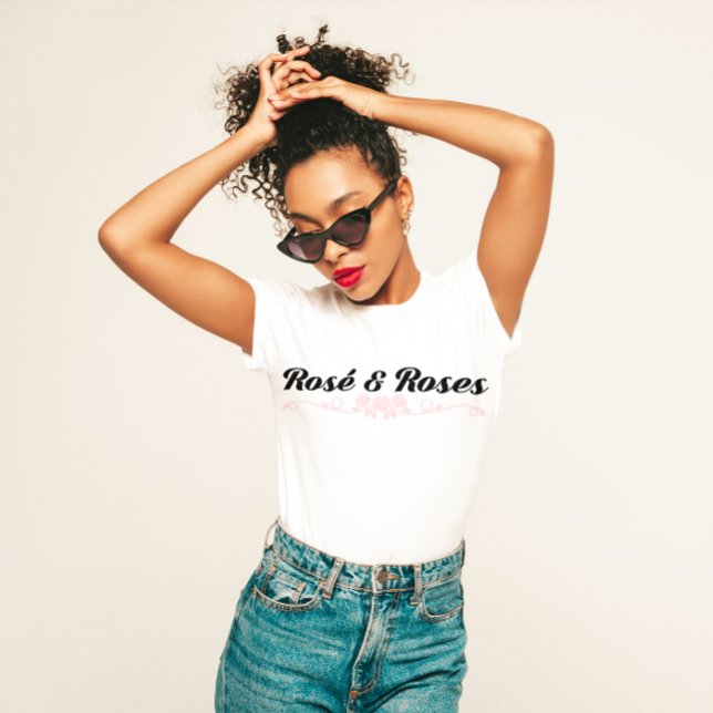 Camiseta "Rosé y Rosas" Moda Wine Lover (Subido por el creador)