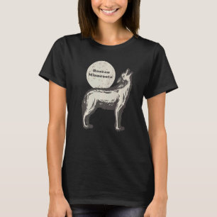Camiseta Roseau Minnesota MN Wolf Moon Howling Souvenir