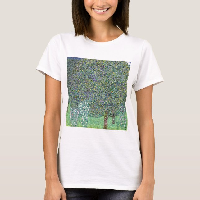 Camiseta Rosebushes Bajo Los Árboles, Gustav Klimt (Anverso)