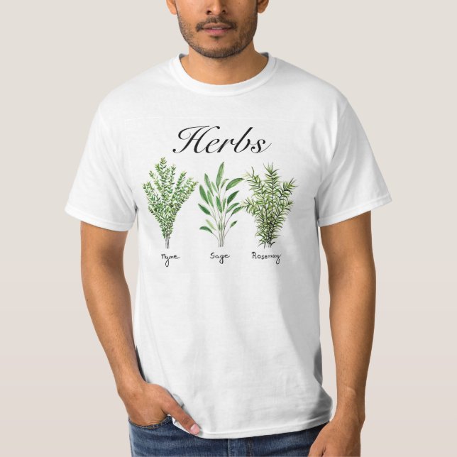 Camiseta Rosemary Thyme Sage Herbs Cocina Culinaria Chef (Anverso)