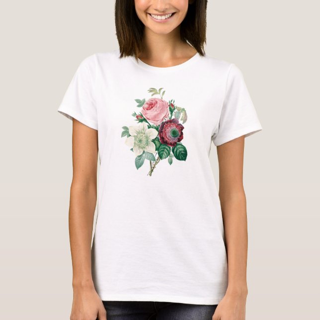 Camiseta Roses anemones bouquet (Anverso)