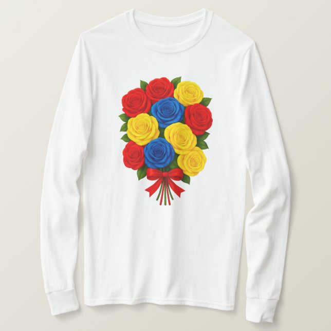 Camiseta Roses Bouquet Women's Long Sleeve T-Shirt (Anverso del diseño)