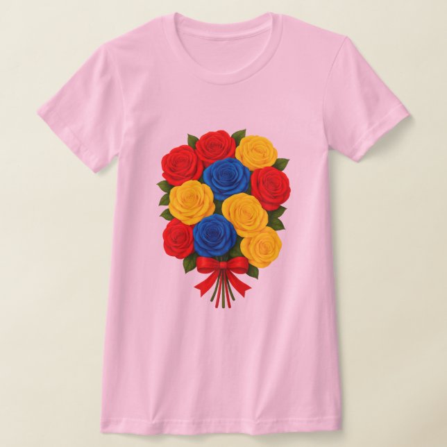 Camiseta Roses Bouquet Women's Slim Fit T-Shirt (Distribución)