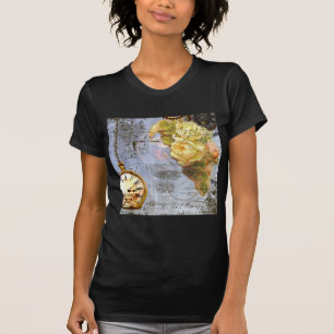 Camiseta Roses de Steampunk y Amarillo