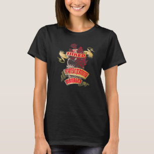 Camiseta Roses rojas y calaveras entrecortadas del Administ