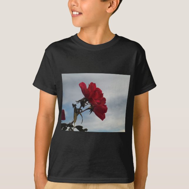 Camiseta Roses rojos contra un brillante cielo azul (Anverso)