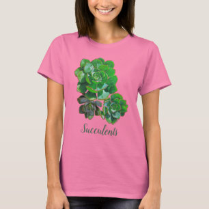 Camiseta Rosette suculenta copas femeninas