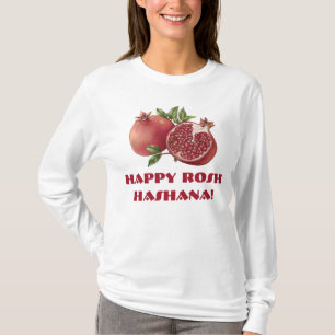 Camiseta Rosh Hashana Judía Año Nuevo Camisas granadas