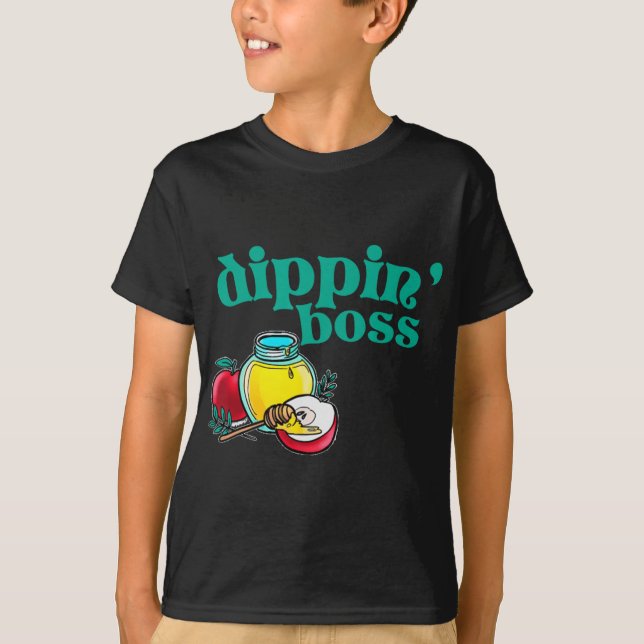 Camiseta Rosh Hashanah Dipn' Boss Honey Dip Jewish New Year (Anverso)