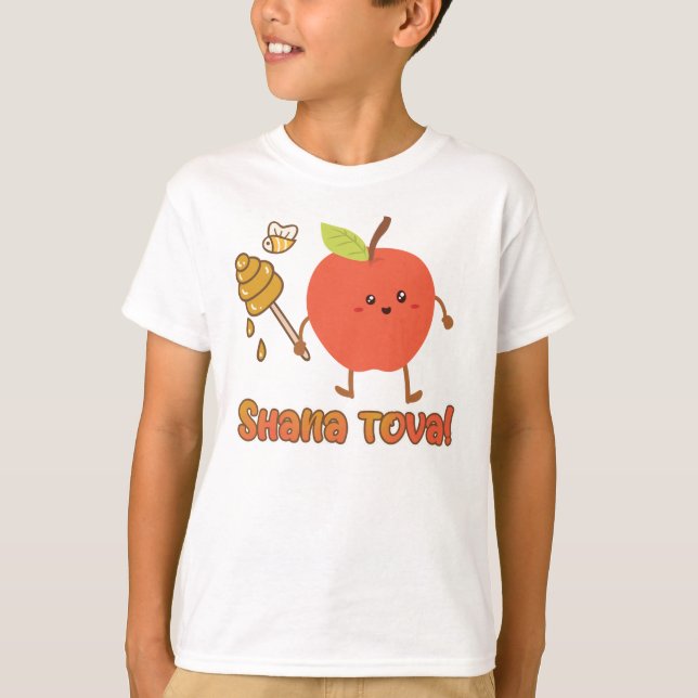Camiseta Rosh Hashanah Shava tova kawai tee boys & chicas (Anverso)