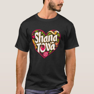 Camiseta Rosh Hashanah Shofar Apple Miel Año Nuevo judío S