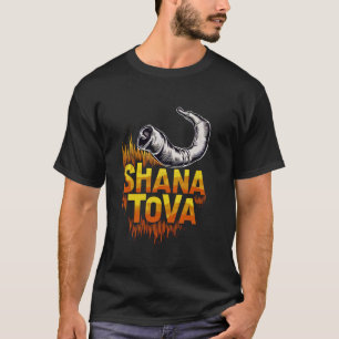 Camiseta Rosh Hashanah Shofar Tan bueno Año Nuevo judío Sha