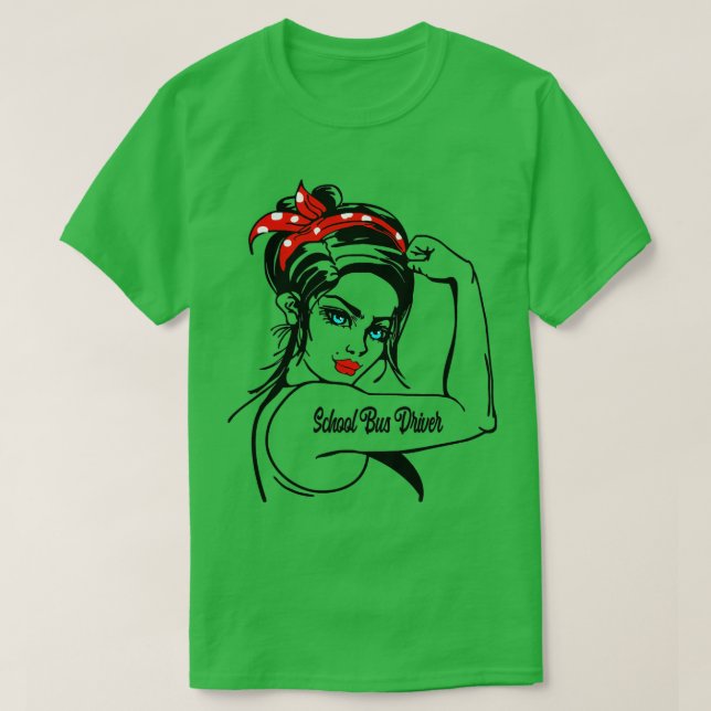Camiseta Rosie, conductora de autobús escolar (Diseño del anverso)