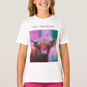 Camiseta "Rosie de las Tierras Altas" – Retrato de Vaca de