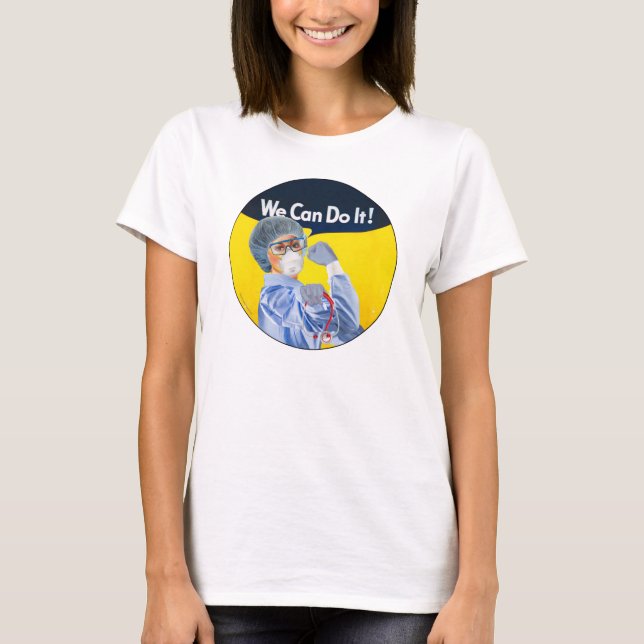Camiseta Rosie del Profesional Médico - Diseño Redondo (Anverso)