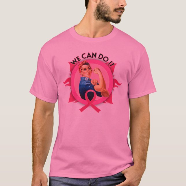 Camiseta Rosie el cáncer de pecho del remachador (Anverso)