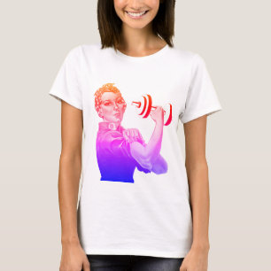 Camiseta Rosie el levantador del poder en arco iris