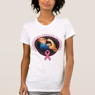 Camiseta Rosie el remachador más duro que cáncer de pecho