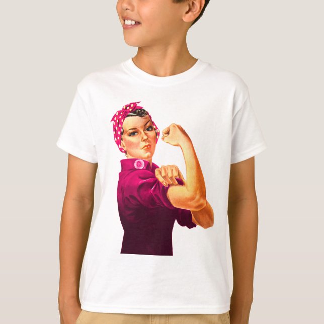 Camiseta Rosie el remachador - rosa del cáncer (Anverso)