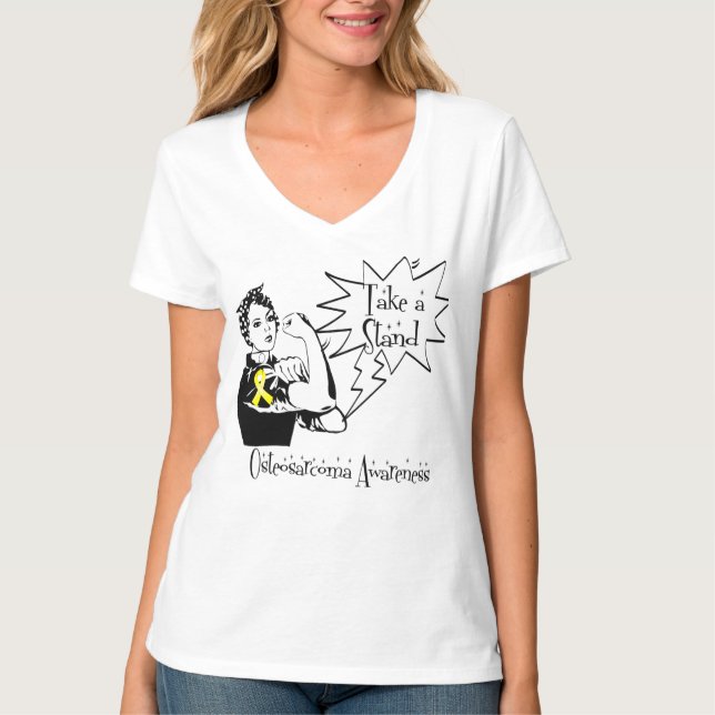 Camiseta Rosie el remachador toma un osteosarcoma del (Anverso)